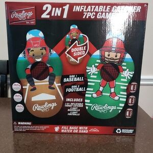 Rawlings 2 in 1 Inflatable Catcher.  Baseball/Football 7 pc game set